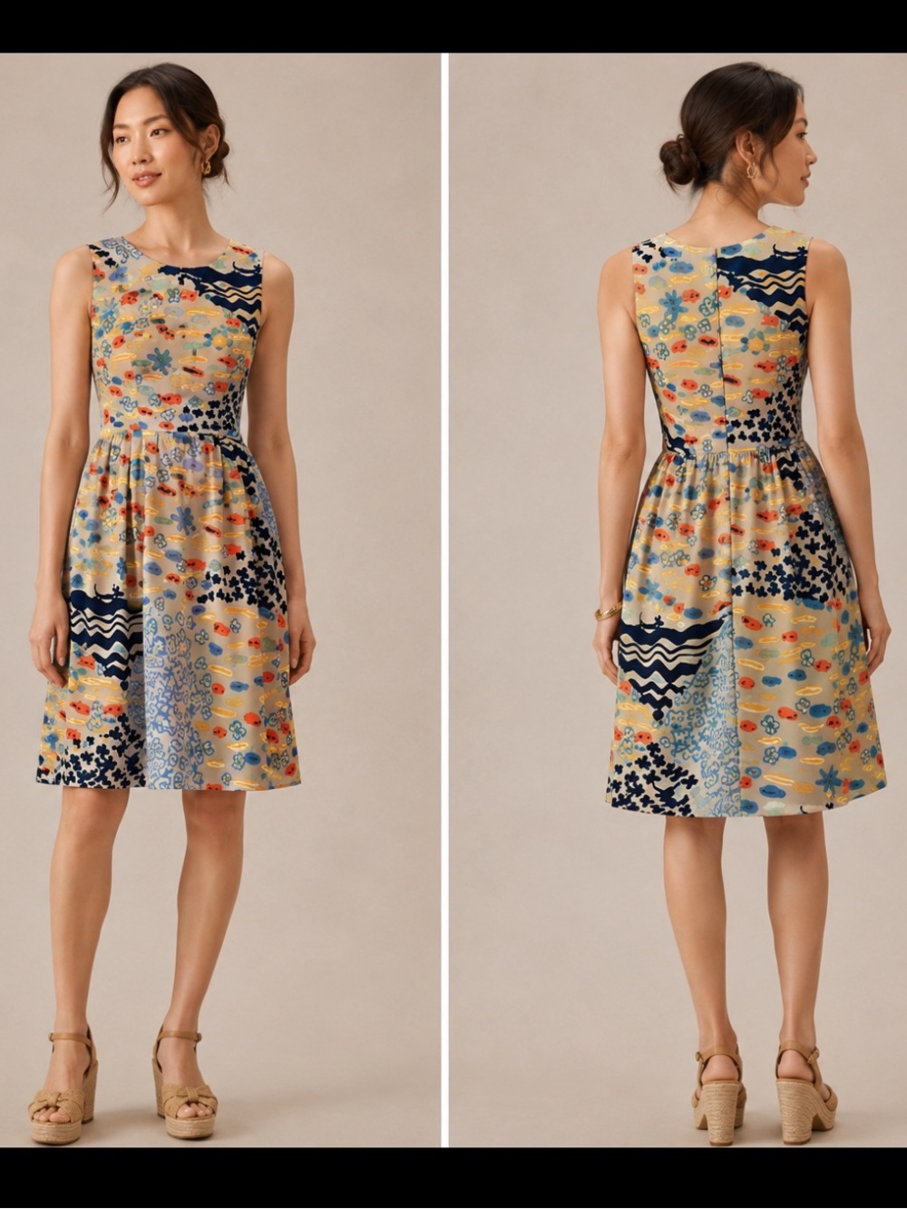 Yaly Couture NWT silk mixed print dress